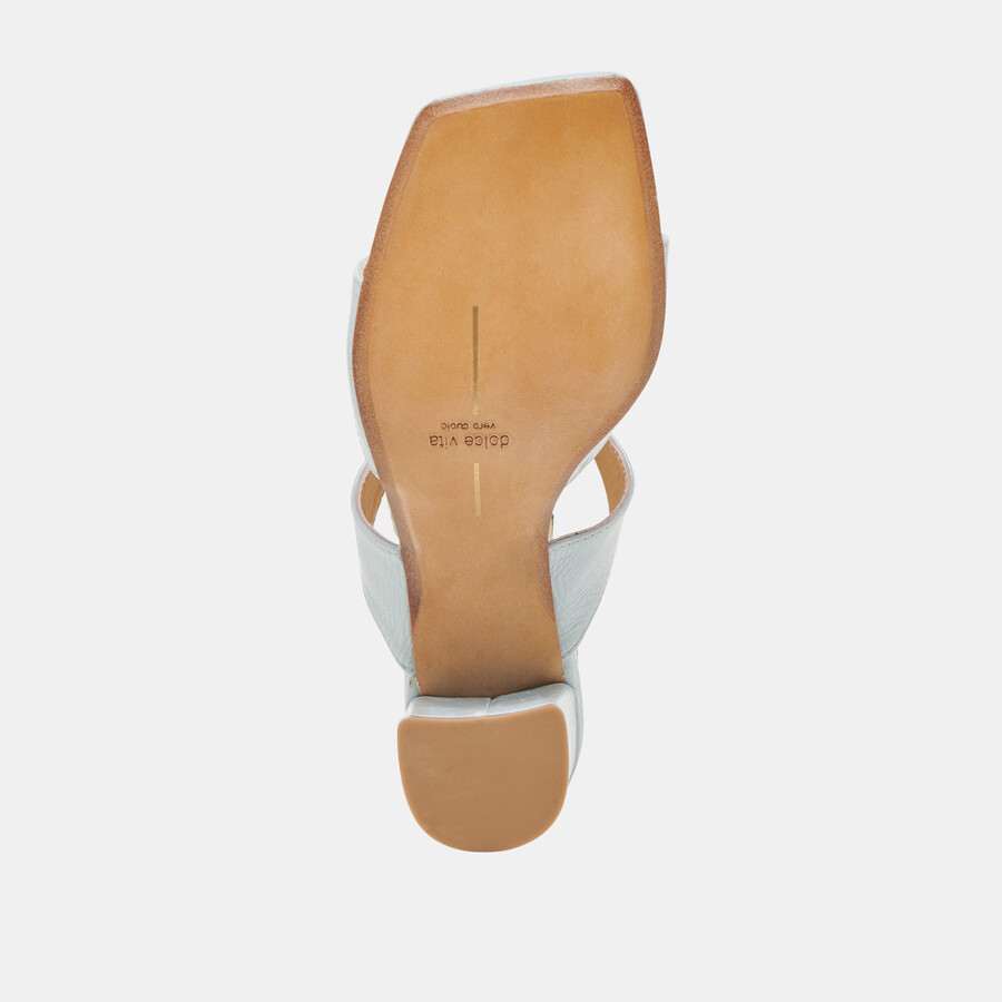 shane heels ice blue crinkle lackleder