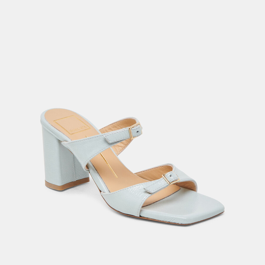 shane heels ice blue crinkle lackleder