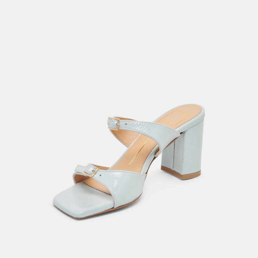 shane heels ice blue crinkle lackleder