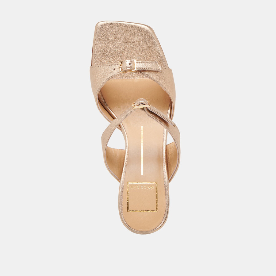 shane heels gold metallic leder