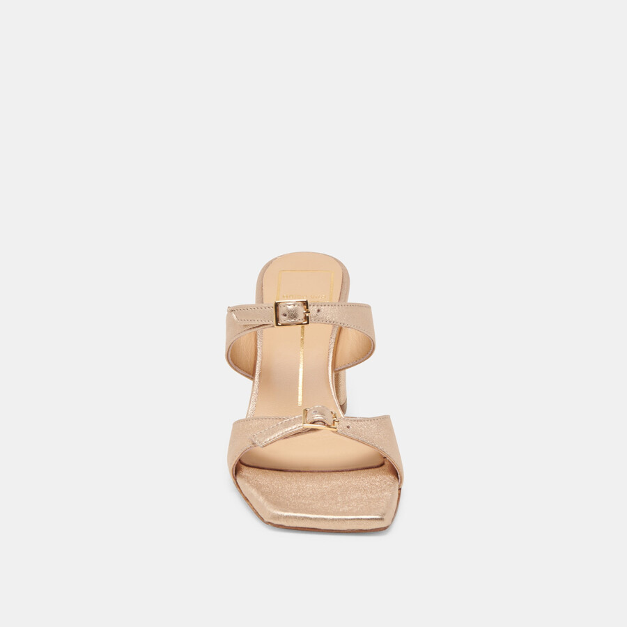 shane heels gold metallic leder