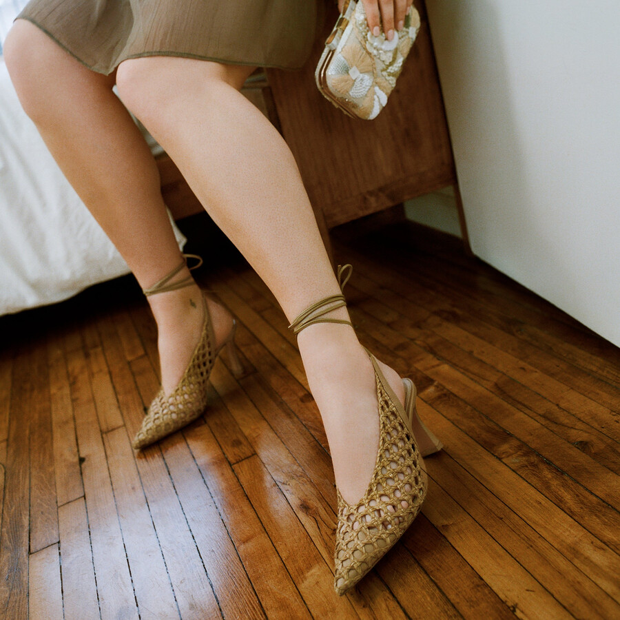 gesica heels natur gewebt