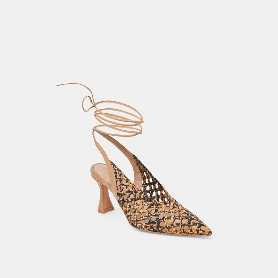 gesica heels schwarz natur gewebt