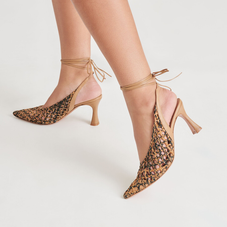 gesica heels schwarz natur gewebt