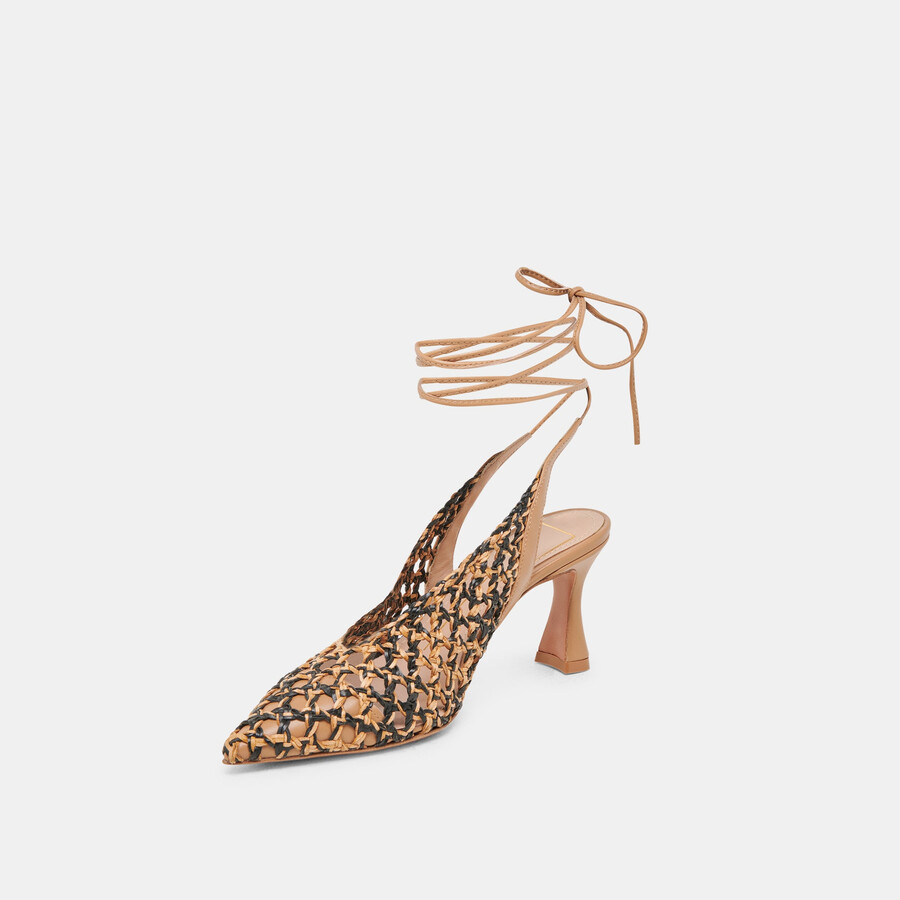 gesica heels schwarz natur gewebt