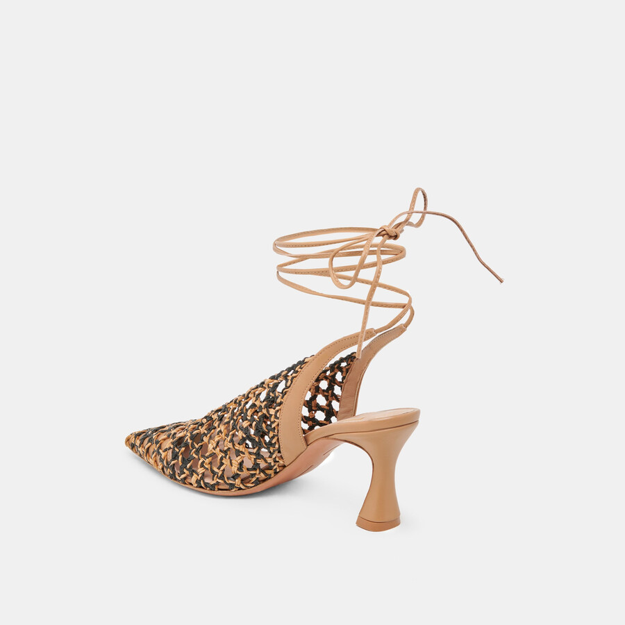 gesica heels schwarz natur gewebt