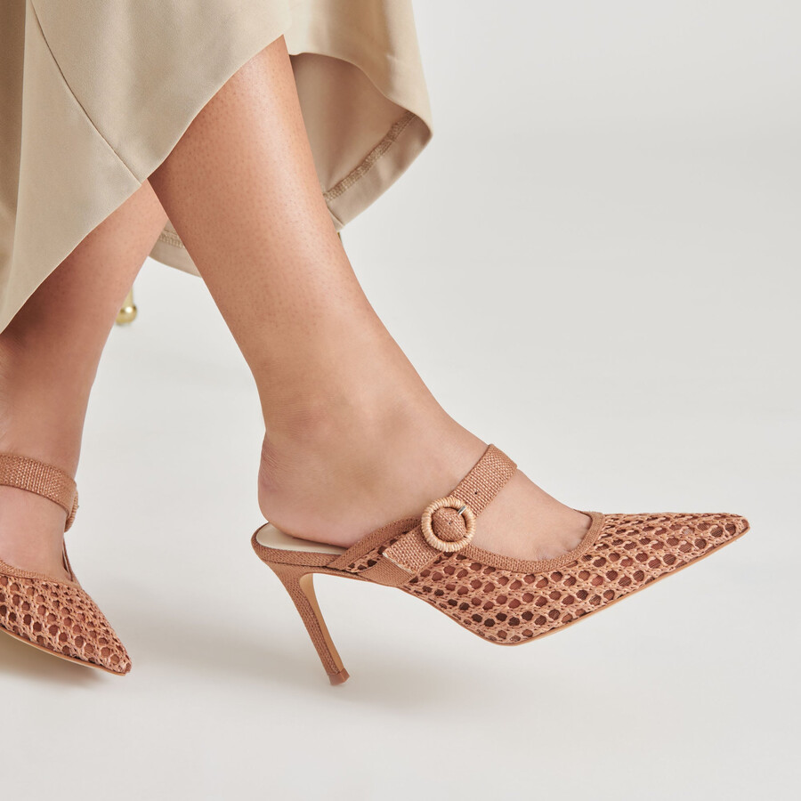 keekee heels sattelgewebtes raffia