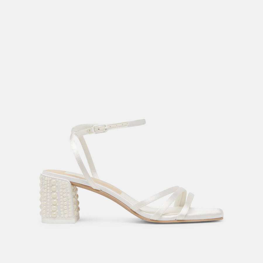 ysabel pearl heels reinweißer satin