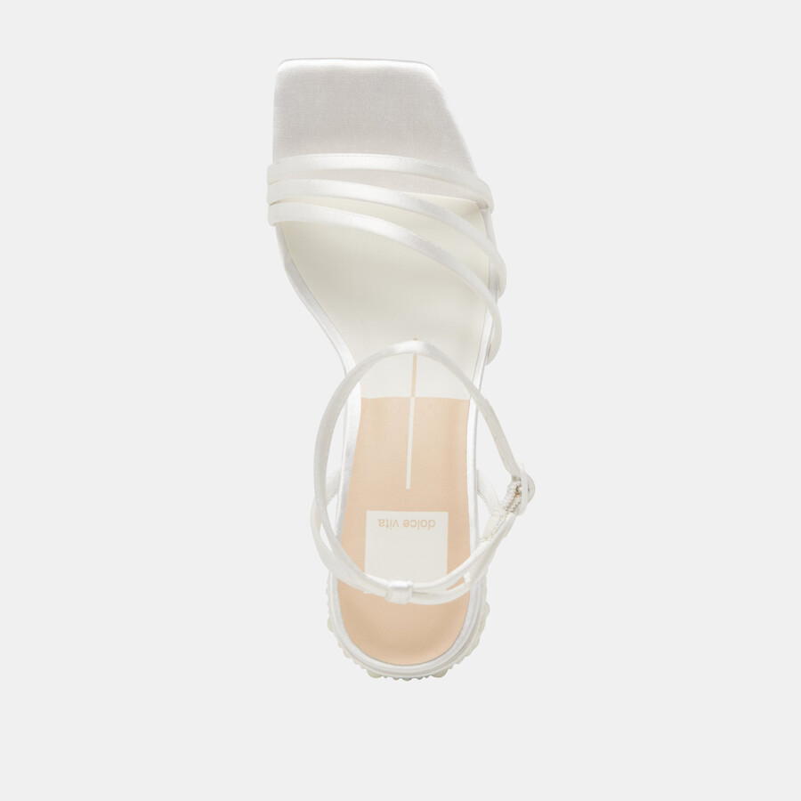 ysabel pearl heels reinweißer satin