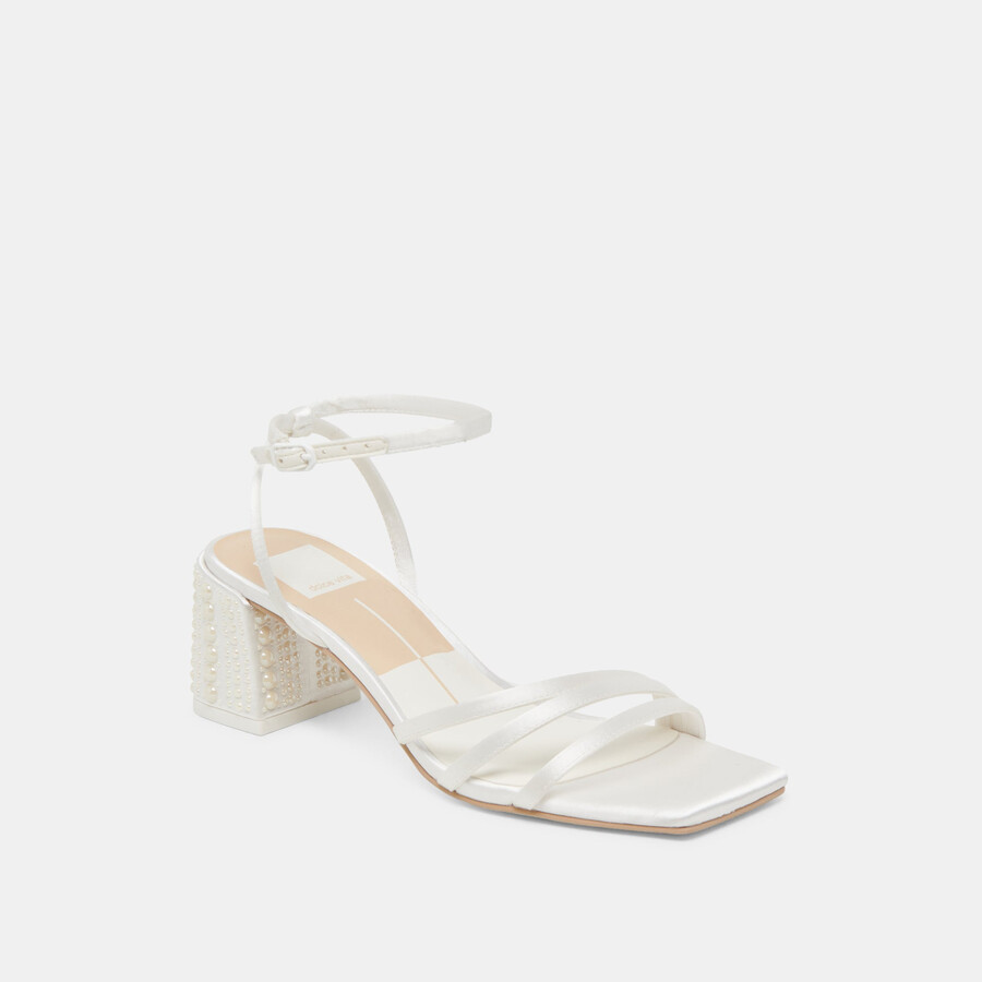 ysabel pearl heels reinweißer satin