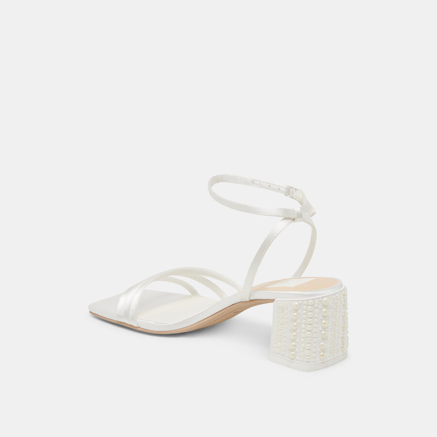 ysabel pearl heels reinweißer satin