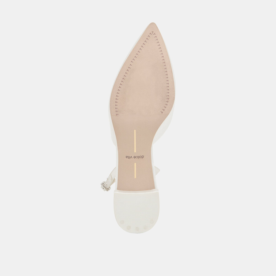 carel heels true white satin