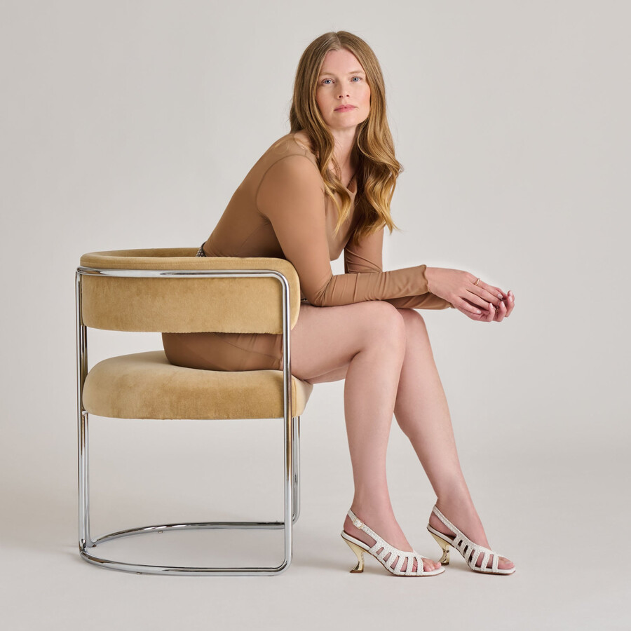 sicily heels weißes gewebtes leder