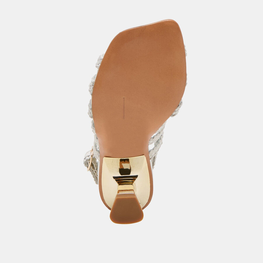 sicily heels weißes gewebtes leder