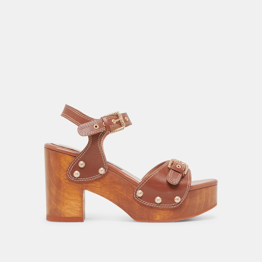 yandy heels cognac leder