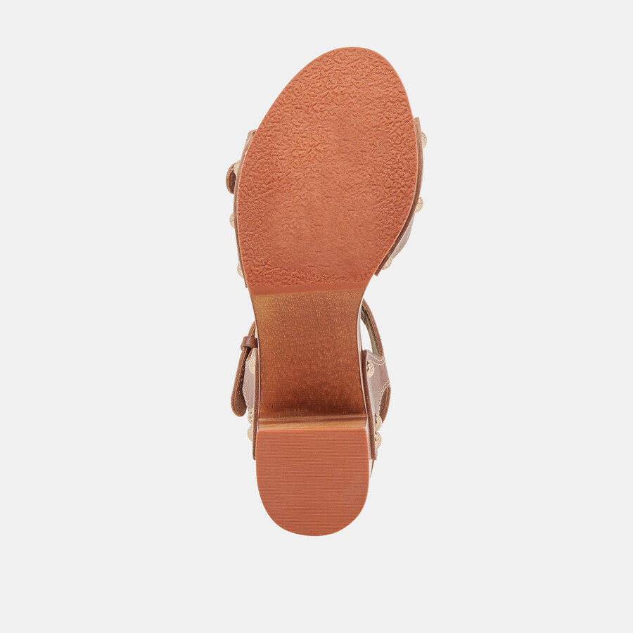 yandy heels cognac leder