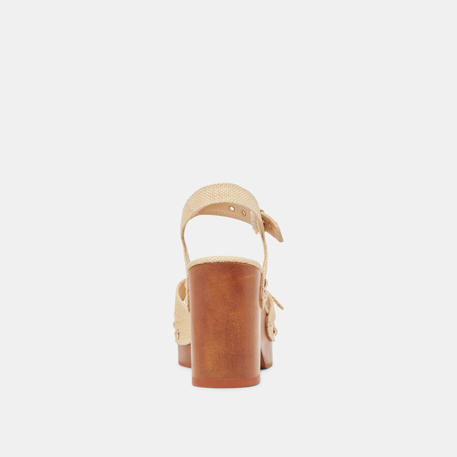 yandy heels hellbraunes naturraffia
