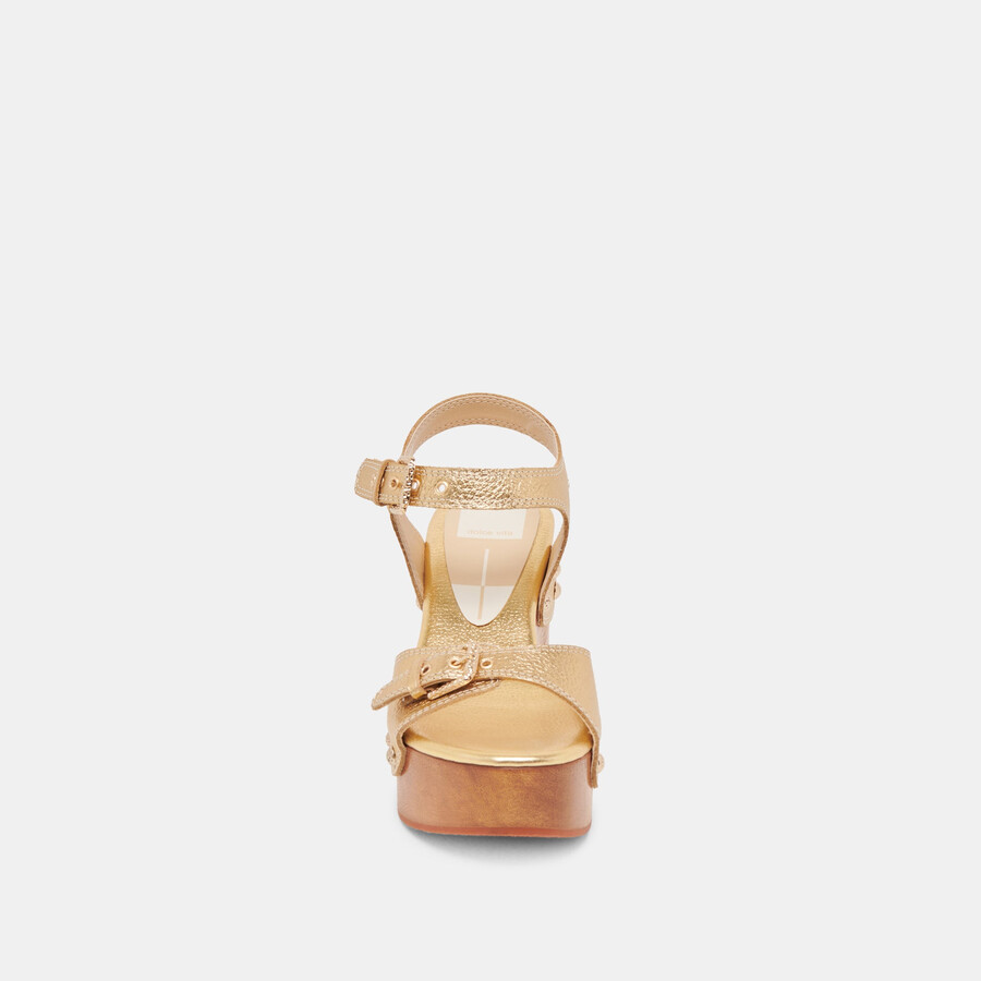 yandy heels gold leder