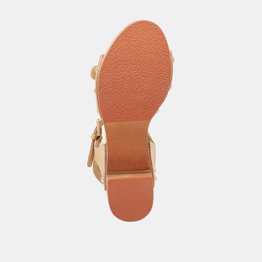 yandy heels gold leder