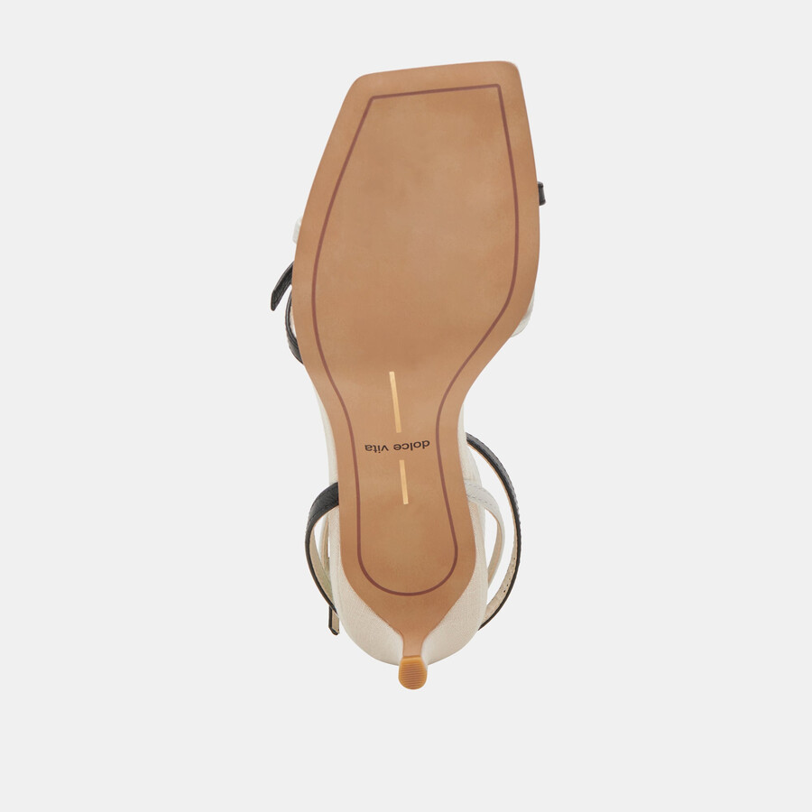 bamby heels weiß schwarz leder