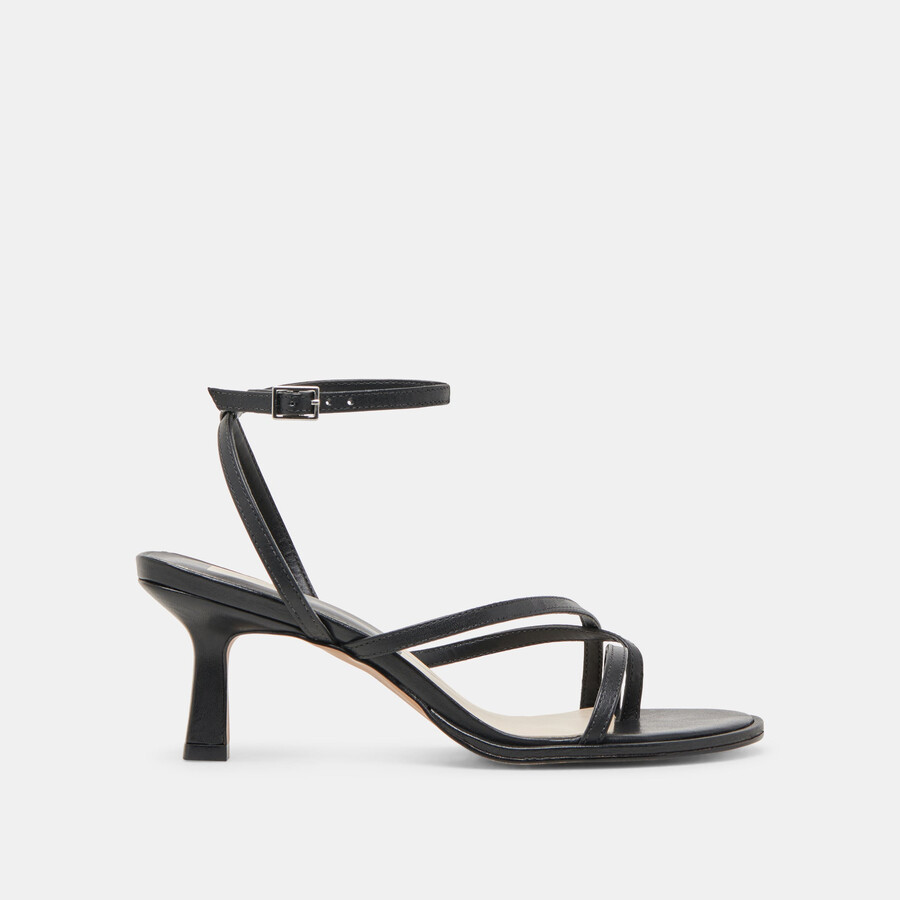 morah wide heels schwarzes leder