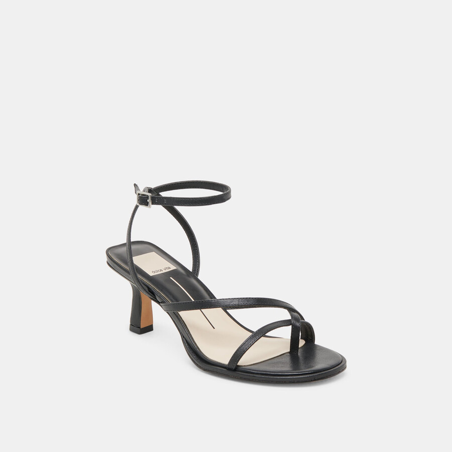 morah wide heels schwarzes leder