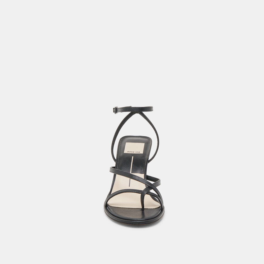 morah wide heels schwarzes leder