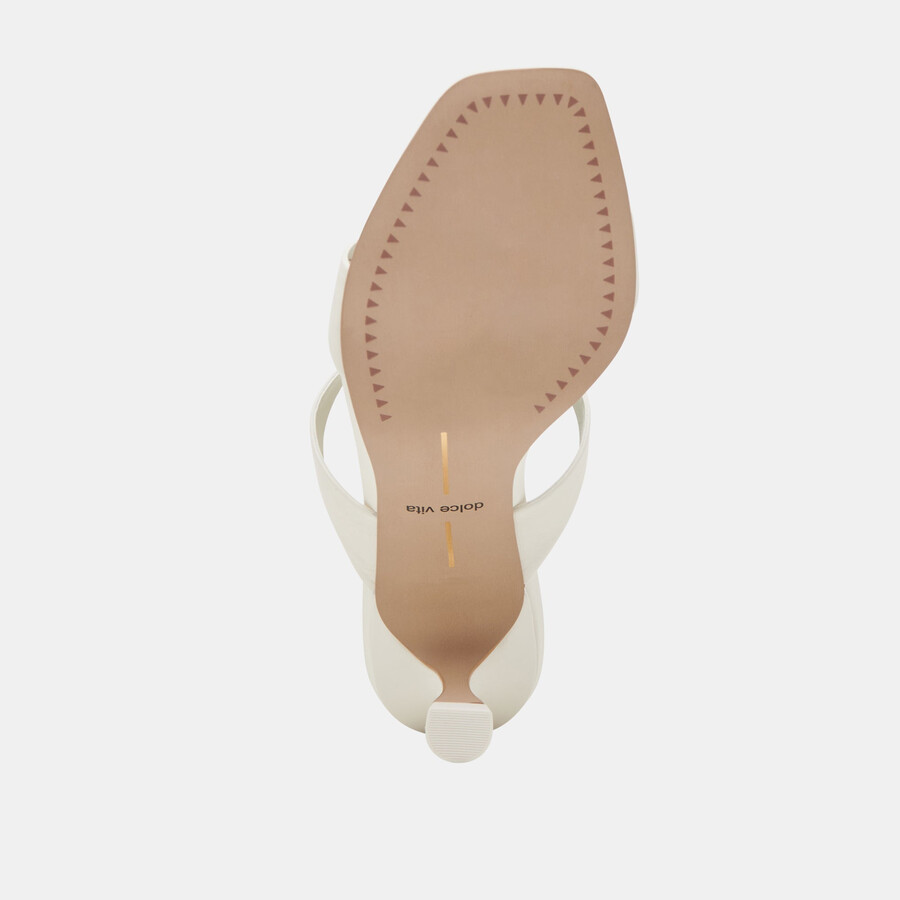 genora heels aus weißem leder