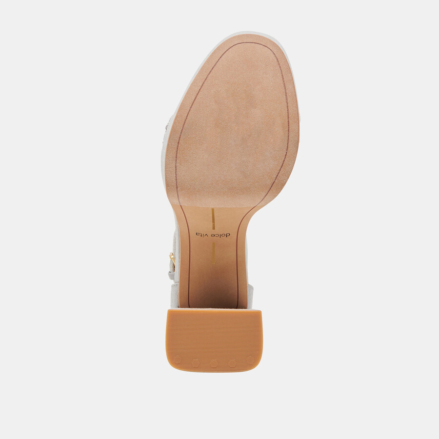 peltin heels grau gewebtes raffia