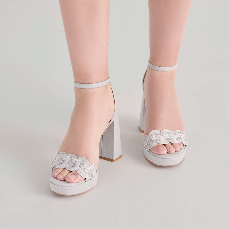 peltin heels grau gewebtes raffia