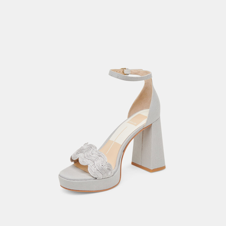 peltin heels grau gewebtes raffia