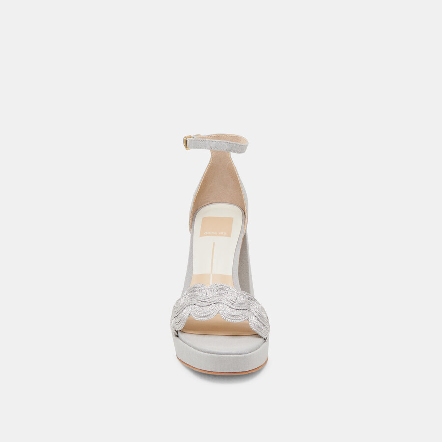 peltin heels grau gewebtes raffia