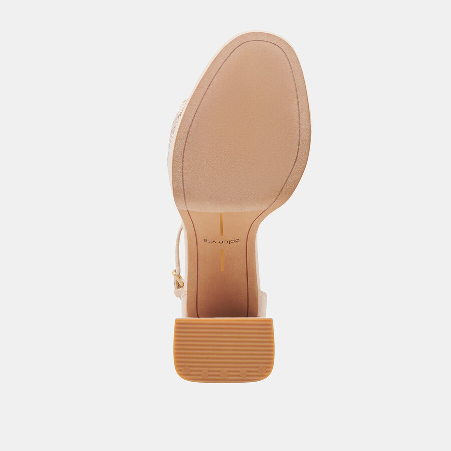 peltin heels hellrosa gewebtes raffia