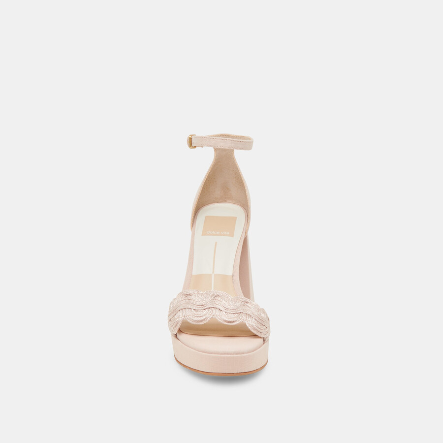 peltin heels hellrosa gewebtes raffia