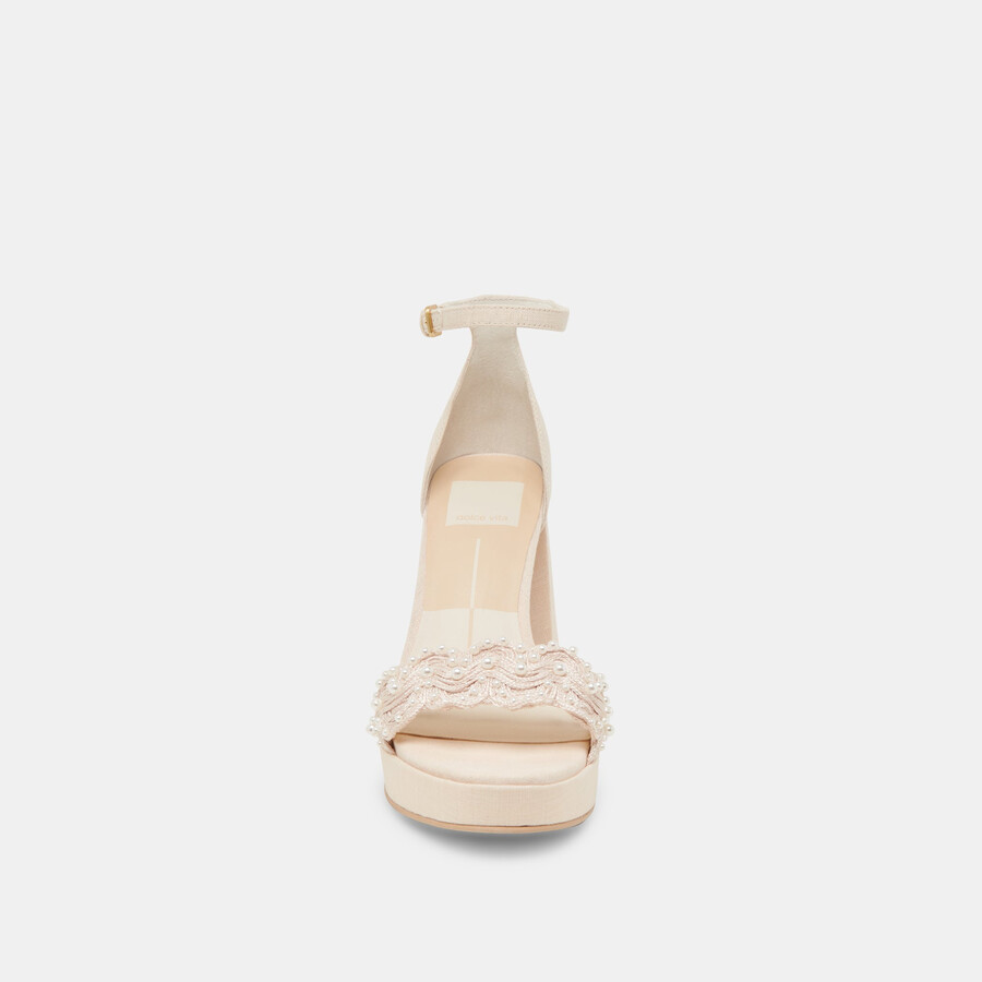 peltin pearl heels vanille gewebtes raffia