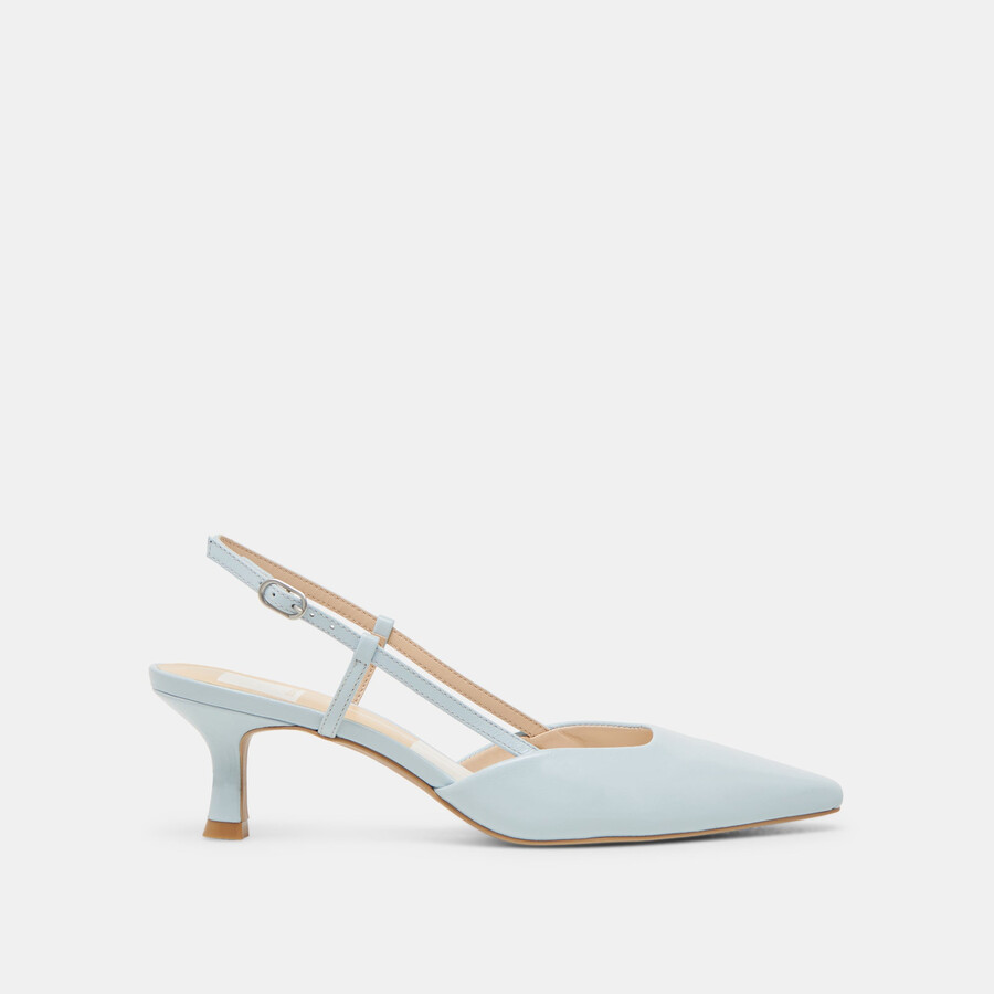 odela heels aus eisblauem leder