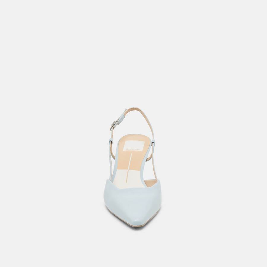 odela heels aus eisblauem leder