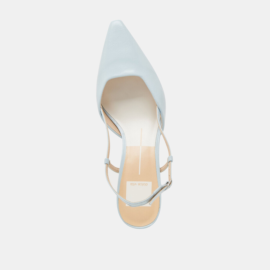 odela heels aus eisblauem leder