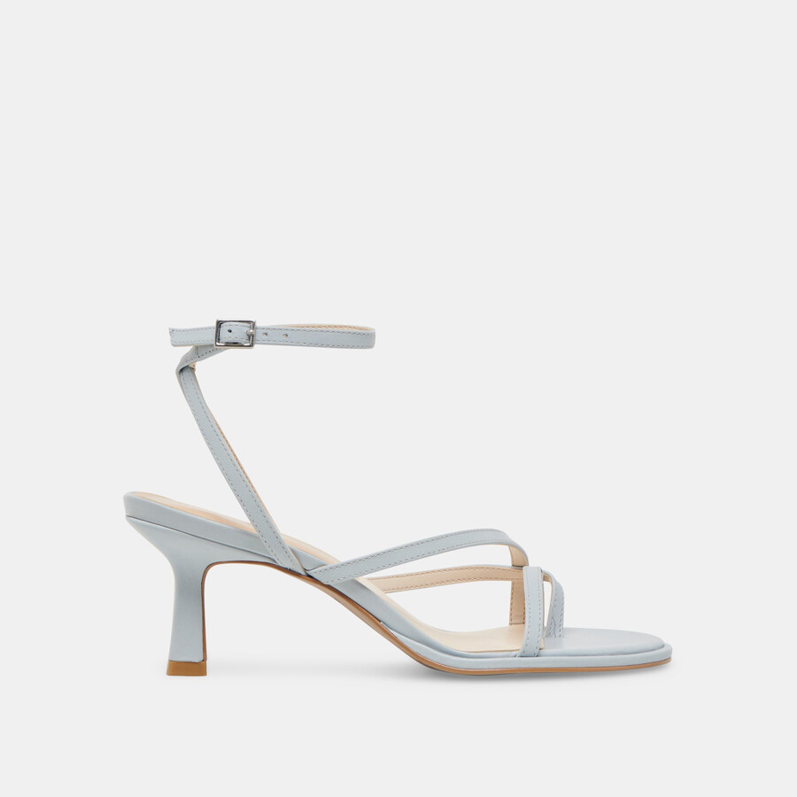 morah heels aus eisblauem leder