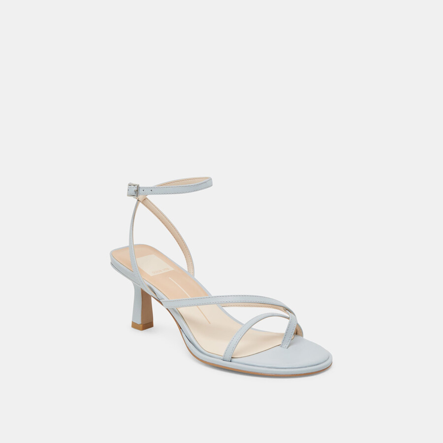 morah heels aus eisblauem leder
