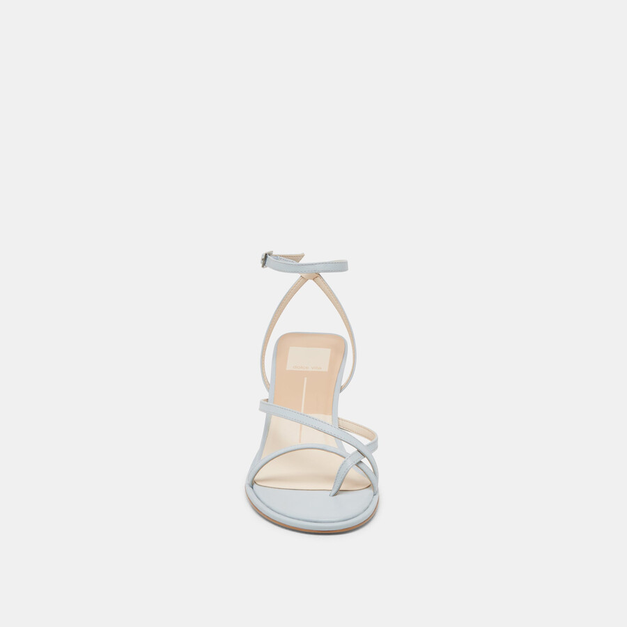 morah heels aus eisblauem leder