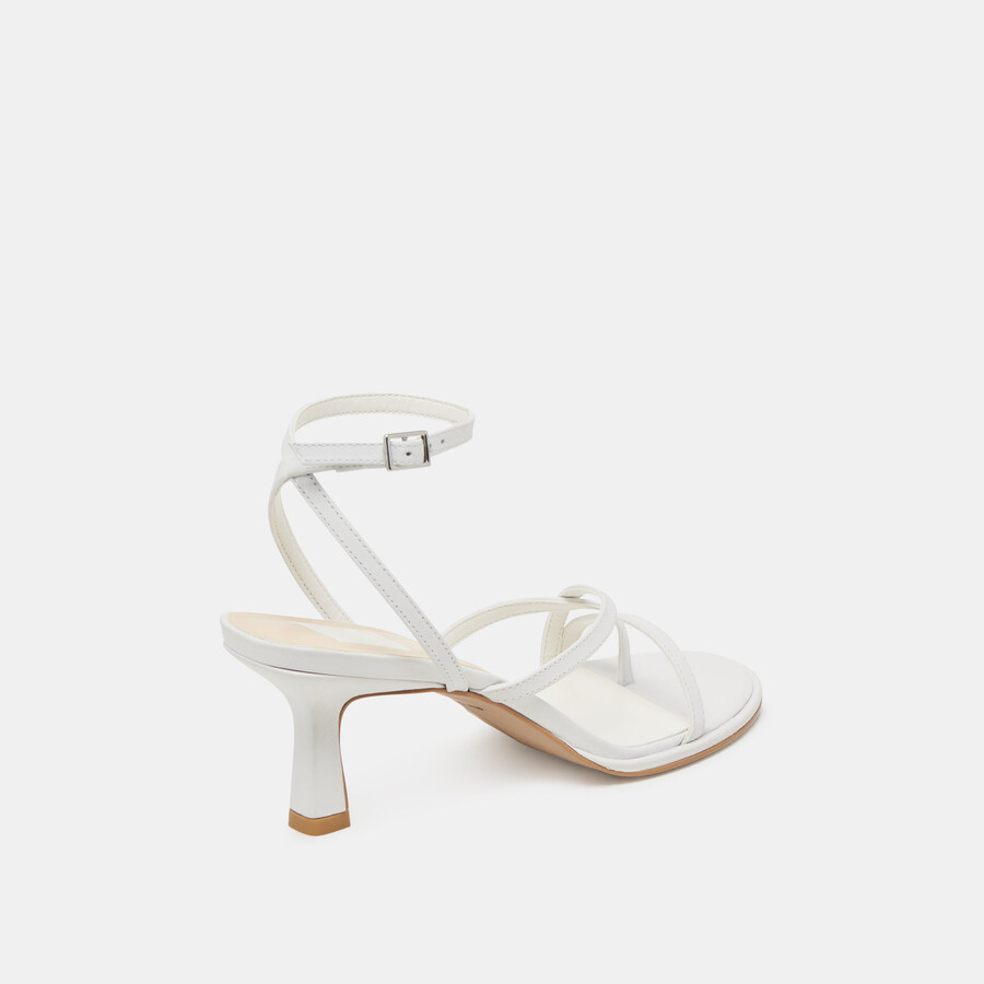morah heels true white leather