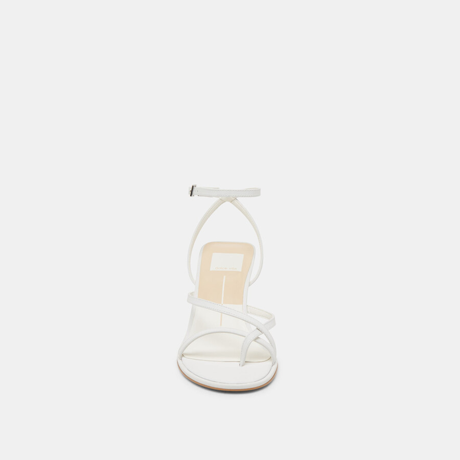 morah heels true white leather