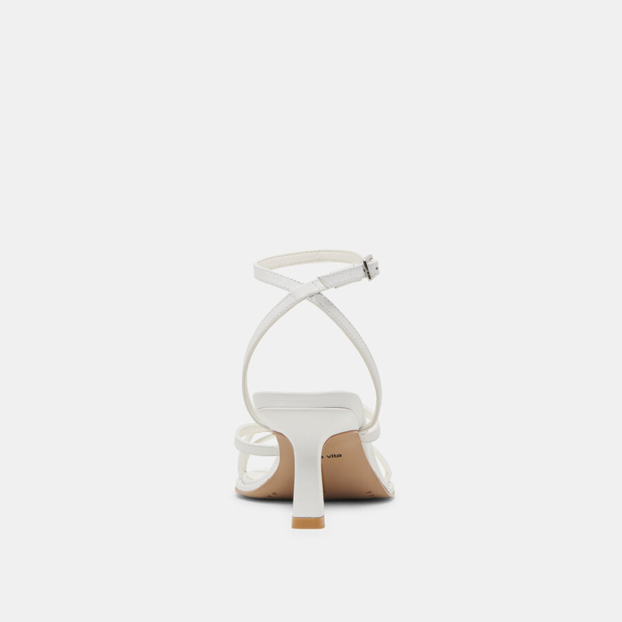 morah heels true white leather