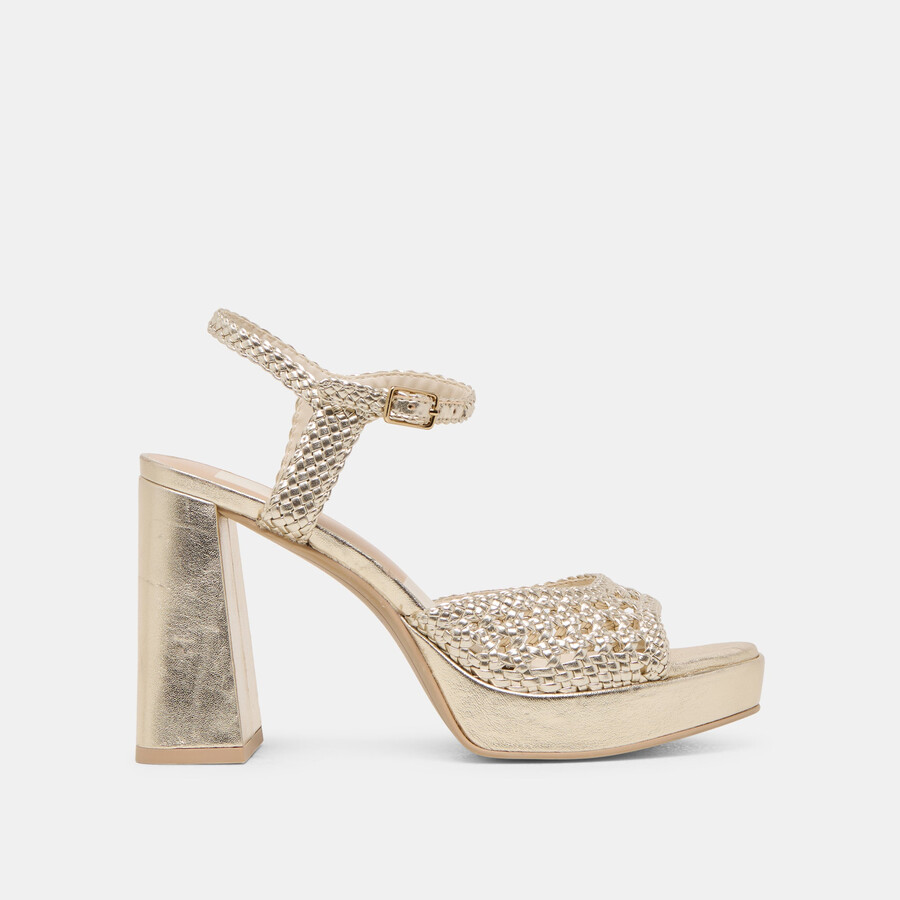 peyten heels hellgold gewebt stella