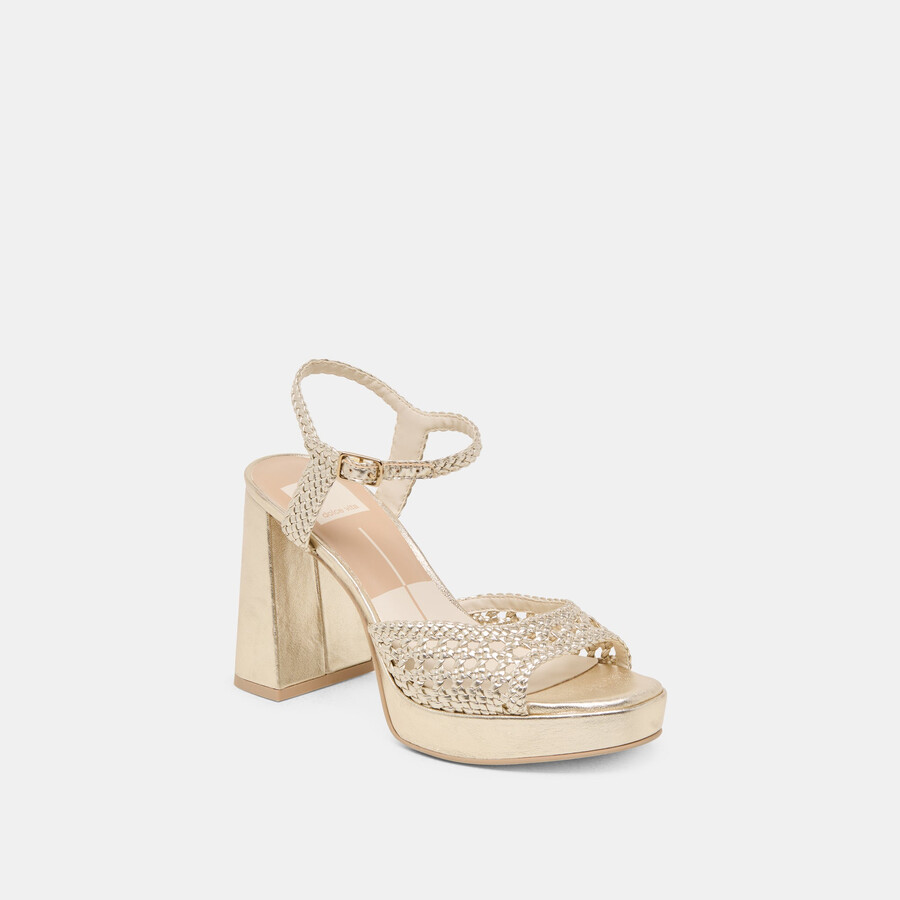 peyten heels hellgold gewebt stella