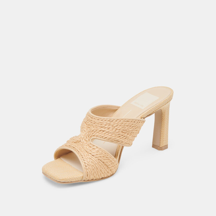gitel heels hellbraunes naturraffia