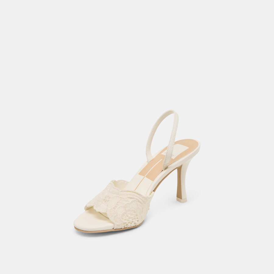 larra heels weiß häkel