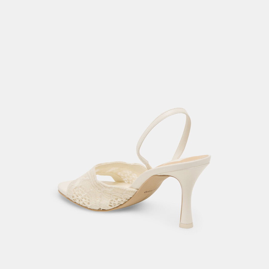 larra heels weiß häkel