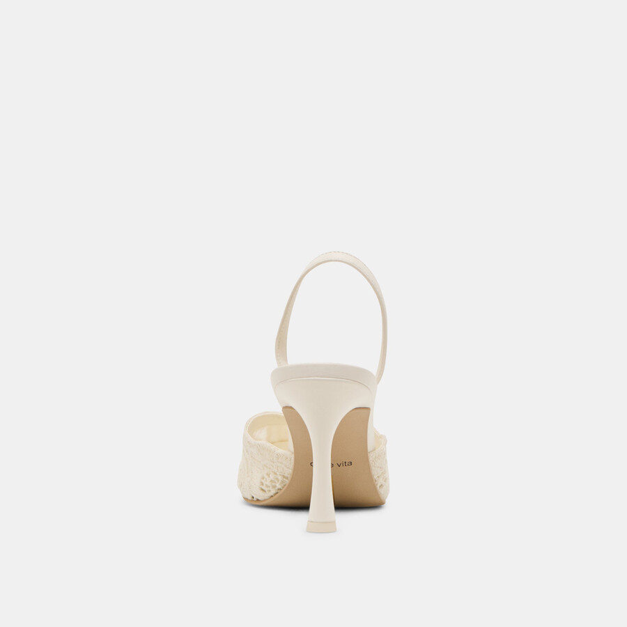 larra heels weiß häkel